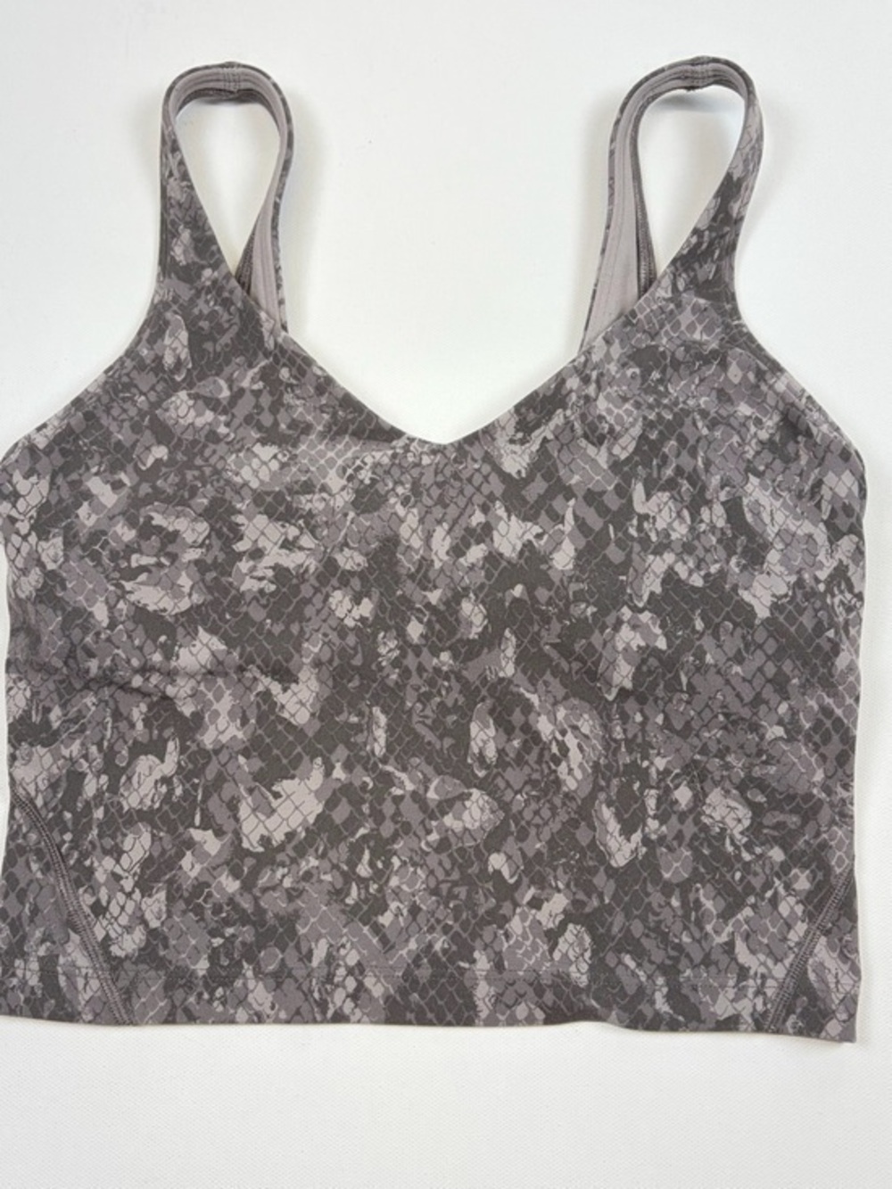 LULULEMON ALIGN SNAKESKIN PRINT SHELF BRA CROP TANK TOP SIZE 2